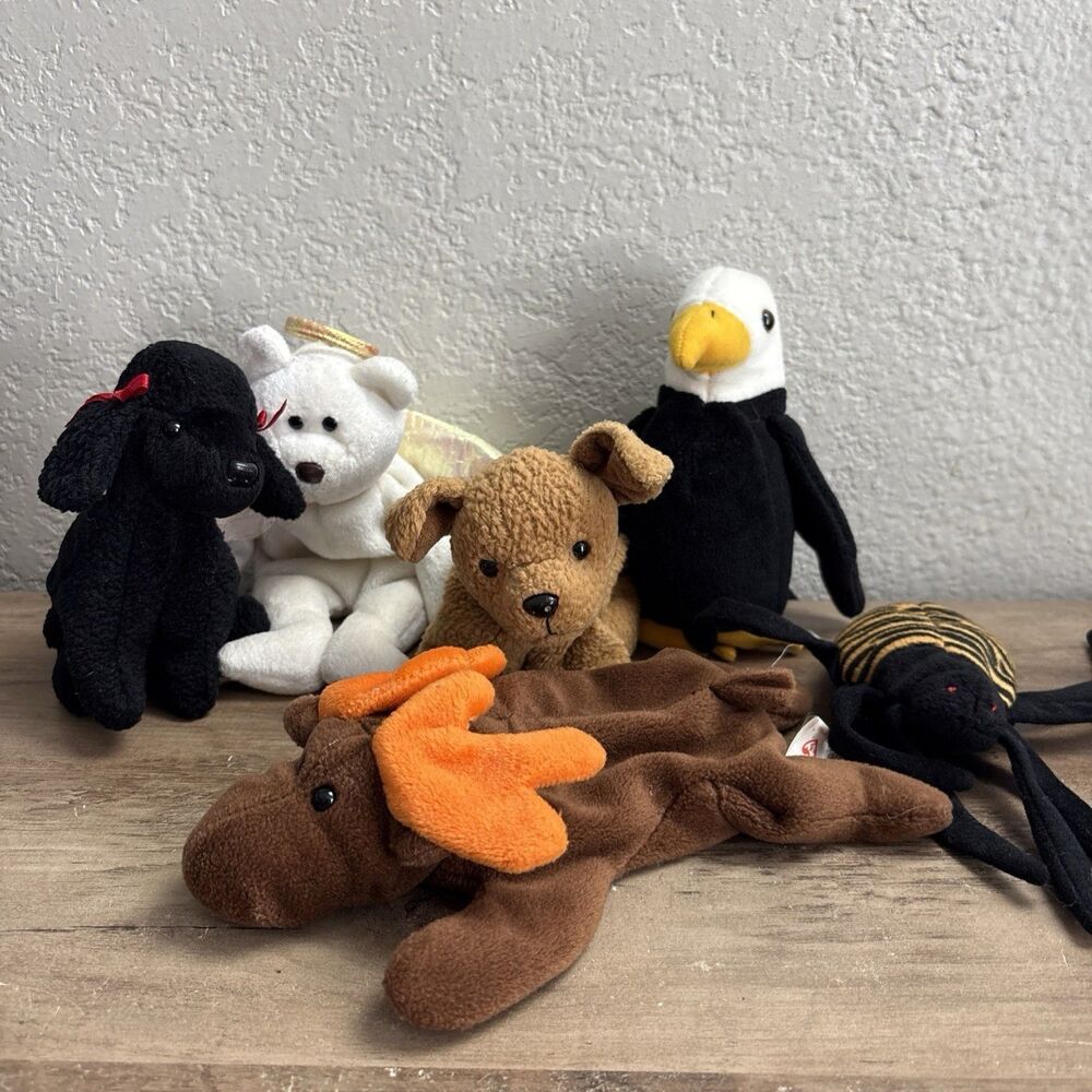 Ty Beanie Baby Plus Lot of 6 see pics for names and dates